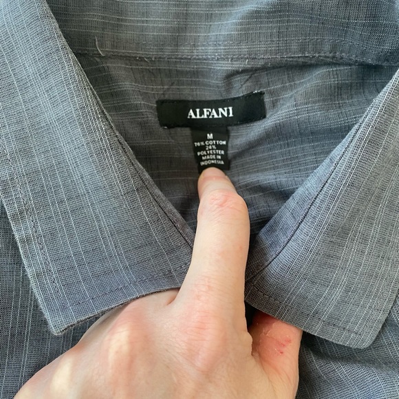 Gray Alfani Button Down - Picture 3 of 4